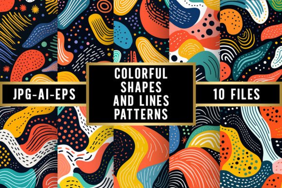 Colorful Shapes and Lines Patterns