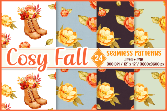 Cosy Fall Seamless Patterns