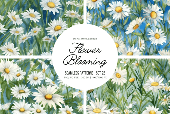 Daisy Field Blooming Patterns Vol.2