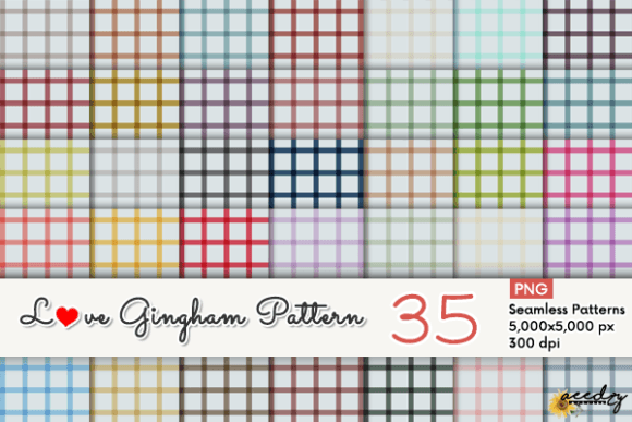Love Pastel Gingham Patterns Set: A Creative Resource for Designers and Crafters