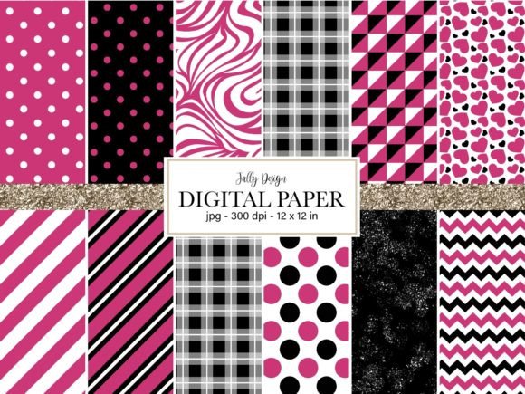 Pink and Black Geometric Patterns: A Creative Powerhouse for Designers