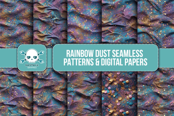 Rainbow Dust Seamless Patterns: A Creative Resource for Digital Designers