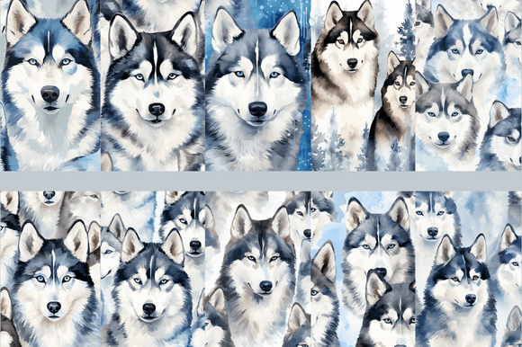 Siberian Huskies Patterns: A Creative Resource for Design and Craft Projects