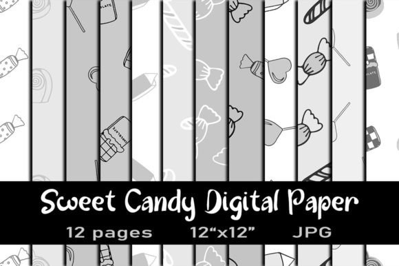 Sugar and Candy Black and White Patterns