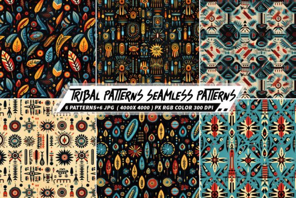 Tribal Patterns 6 Seamless Patterns