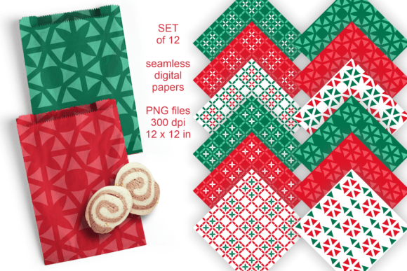 X-mas Colors Checks Seamless Patterns